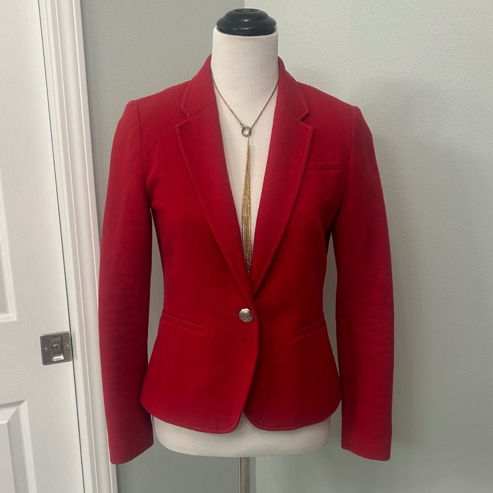 Banana Republic Crimson Red Blazer/Riding Jacket